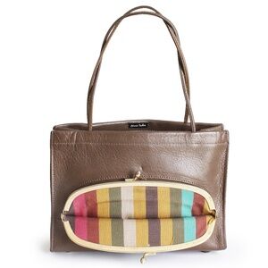 Bonnie Cashin for Coach Purse Tote Bag Mini Kiss Lock Bag Leather Vintage 60s